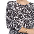 Lace Print Long Sleeve Pleated Dress - DR1220